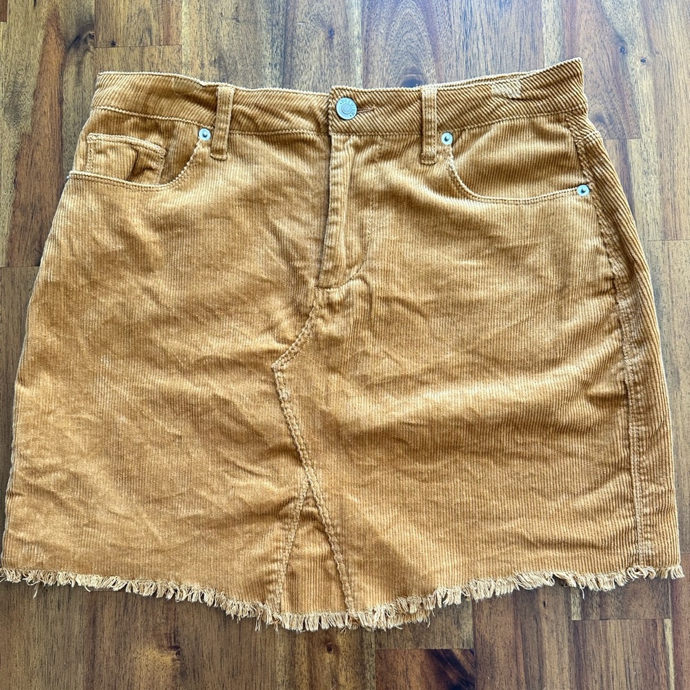 Love Tree Tan Corduroy Mini Skirt